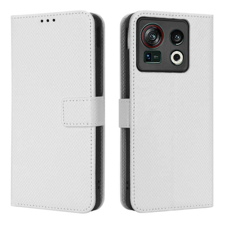 For ZTE Nubia Z40S Pro Diamond Texture Leather Phone Case(White)