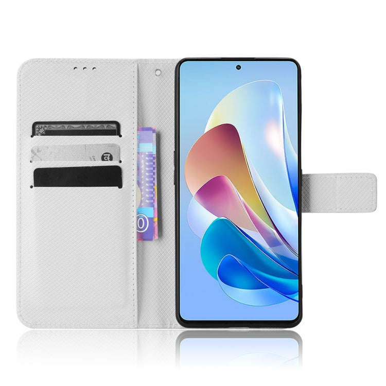 For ZTE Nubia Z40S Pro Diamond Texture Leather Phone Case(White)