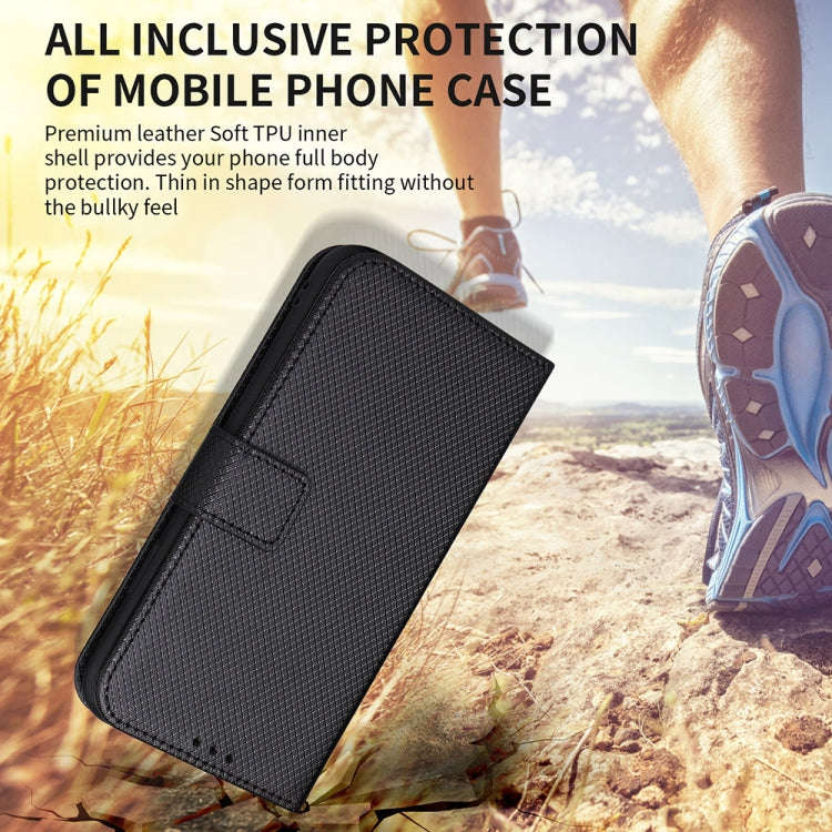 For ZTE Axon 40 Pro Diamond Texture Leather Phone Case(White)