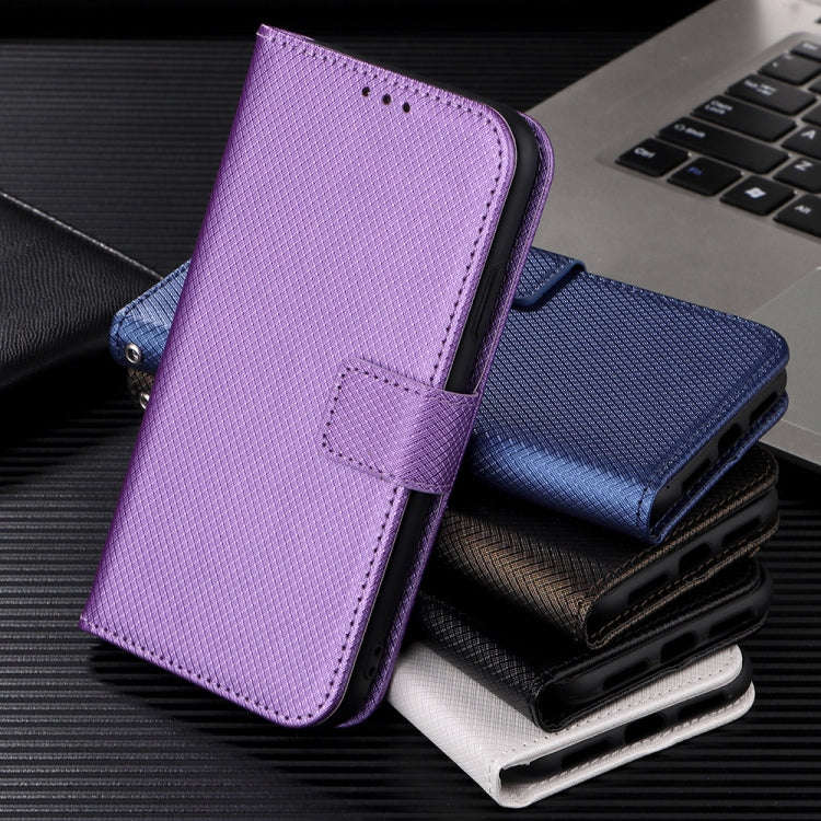 For ZTE Axon 40 Pro Diamond Texture Leather Phone Case(White)