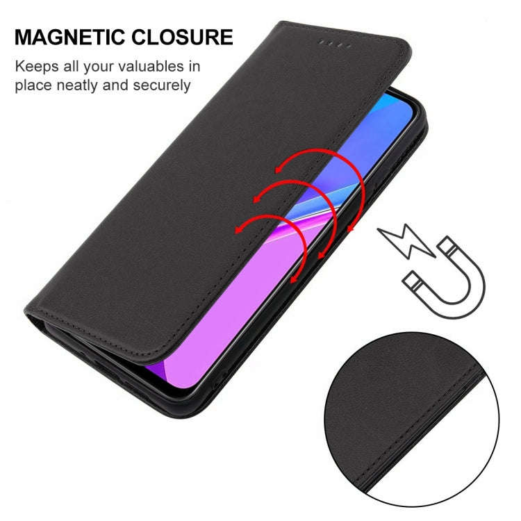 For Xiaomi Redmi 9 Prime Magnetic Closure Leather Phone Case(Black)