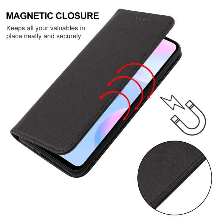For Xiaomi Redmi 9AT Magnetic Closure Leather Phone Case(Black)