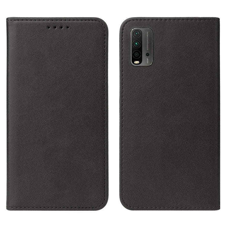 For Xiaomi Redmi 9T Magnetic Closure Leather Phone Case(Black)