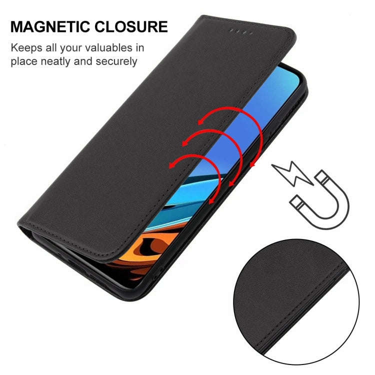 For Xiaomi Redmi 9T Magnetic Closure Leather Phone Case(Black)