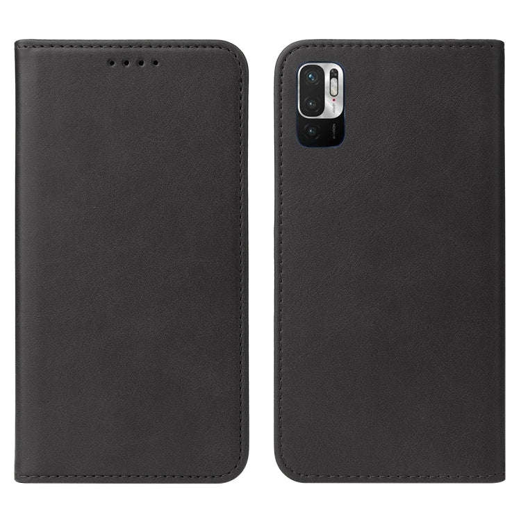 For Xiaomi Redmi 10 5G Magnetic Closure Leather Phone Case(Black)
