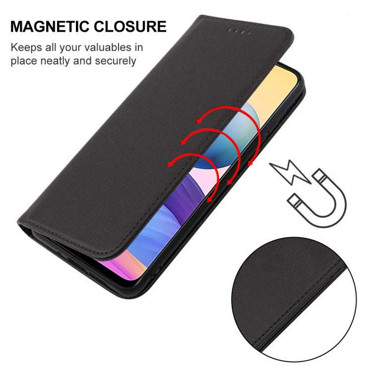 For Xiaomi Redmi 10 5G Magnetic Closure Leather Phone Case(Black)