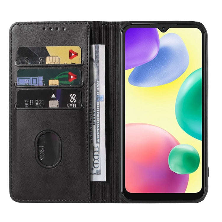 For Xiaomi Redmi 10A Magnetic Closure Leather Phone Case(Black)