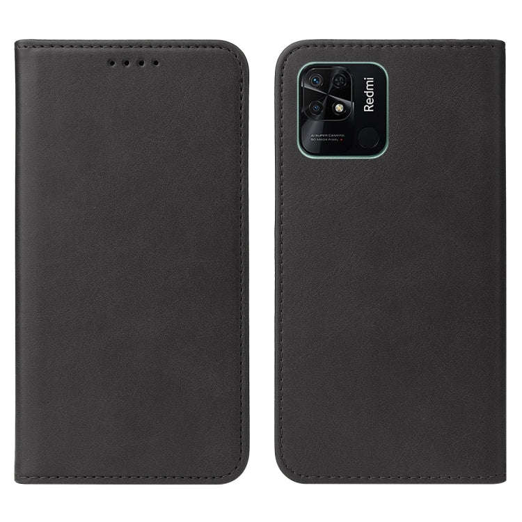 For Xiaomi Redmi 10C Magnetic Closure Leather Phone Case(Black)