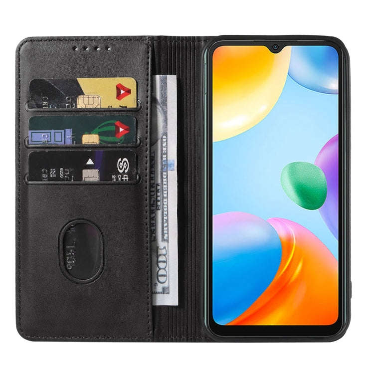 For Xiaomi Redmi 10C Magnetic Closure Leather Phone Case(Black)