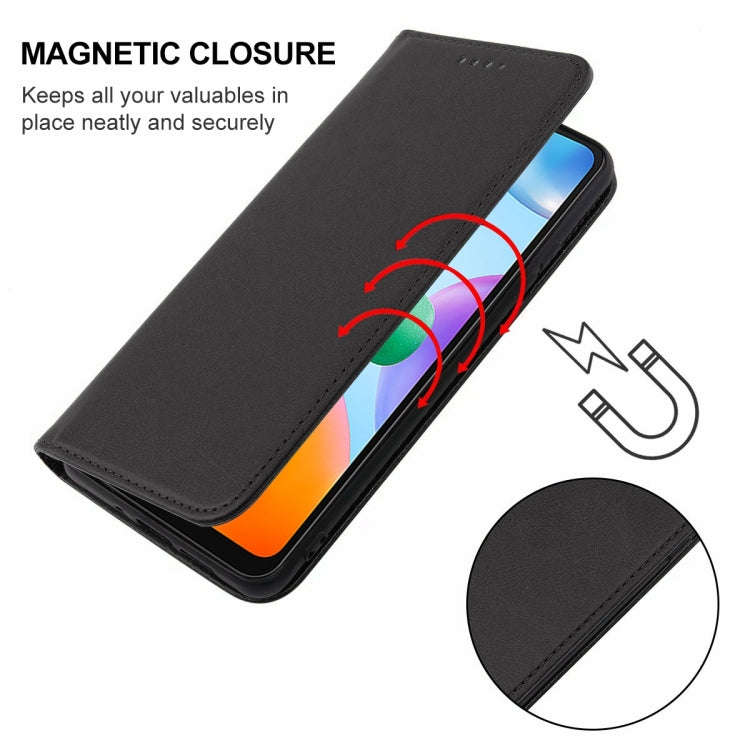 For Xiaomi Redmi 10C Magnetic Closure Leather Phone Case(Black)