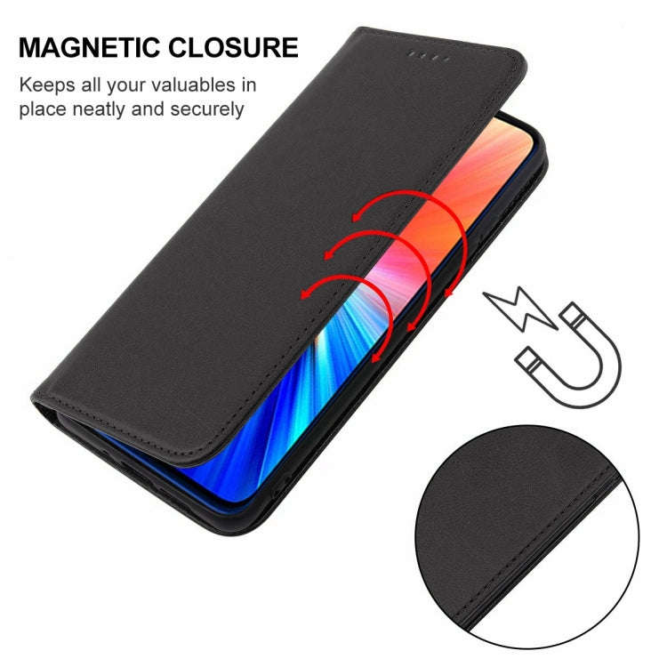 For Xiaomi Redmi Note 8 2021 Magnetic Closure Leather Phone Case(Black)