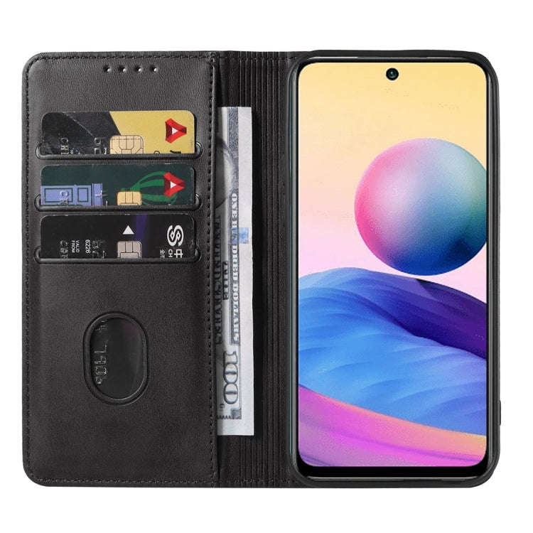 For Xiaomi Redmi Note 10 JE Magnetic Closure Leather Phone Case(Black)