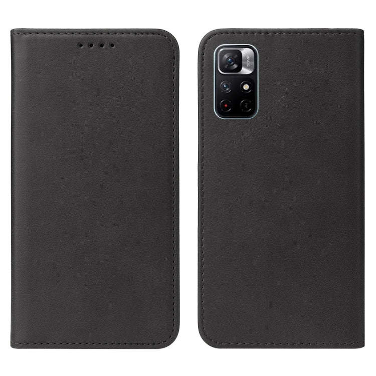 For Xiaomi Redmi Note 11T 5G Magnetic Closure Leather Phone Case(Black)