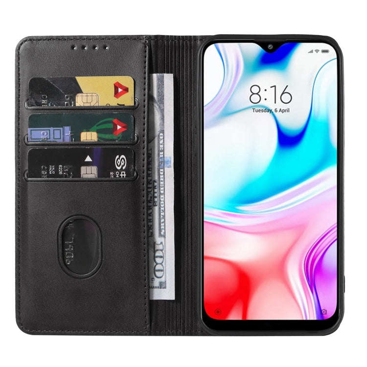 For Xiaomi Redmi 8 Magnetic Closure Leather Phone Case(Black)