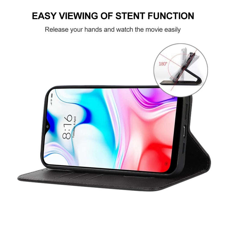 For Xiaomi Redmi 8 Magnetic Closure Leather Phone Case(Black)