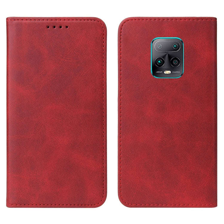 For Xiaomi Redmi 10X Pro 5G Magnetic Closure Leather Phone Case(Red)