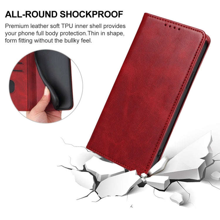 For Xiaomi Redmi 10X Pro 5G Magnetic Closure Leather Phone Case(Red)
