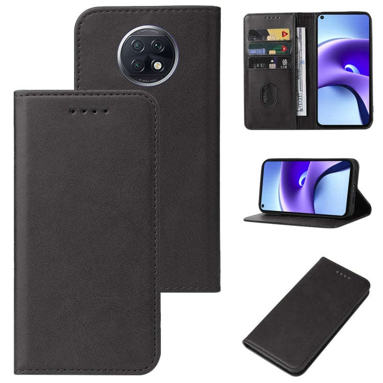 For Xiaomi Redmi Note 9T Magnetic Closure Leather Phone Case(Black)