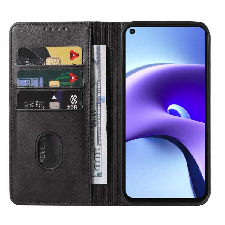 For Xiaomi Redmi Note 9T Magnetic Closure Leather Phone Case(Black)