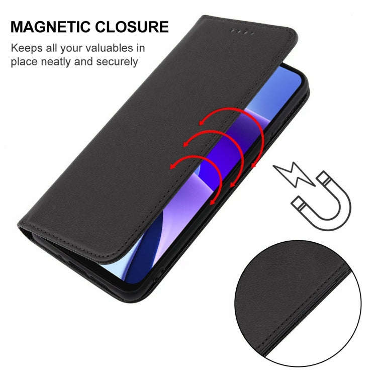 For Xiaomi Redmi Note 9T Magnetic Closure Leather Phone Case(Black)