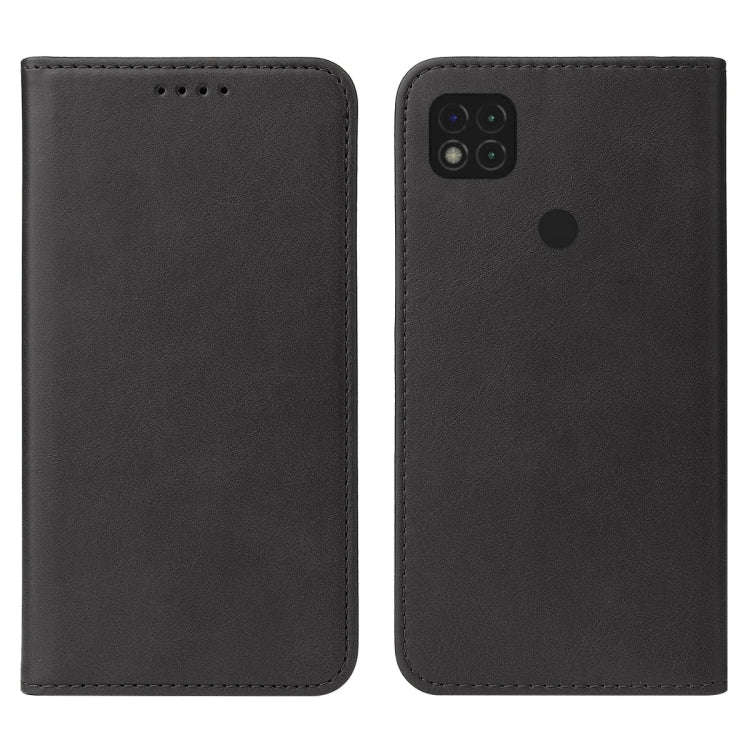For Xiaomi Redmi 9C Magnetic Closure Leather Phone Case(Black)