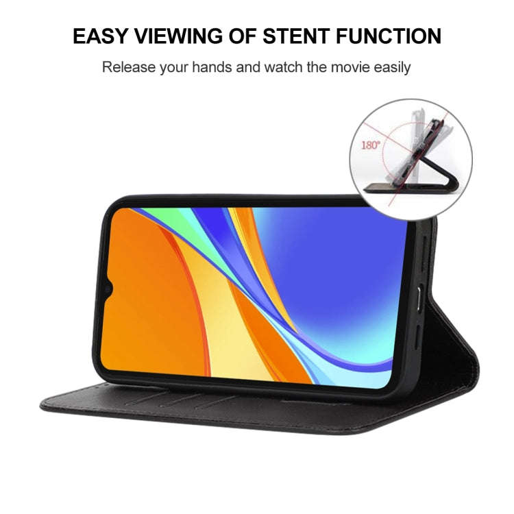 For Xiaomi Redmi 9C Magnetic Closure Leather Phone Case(Black)