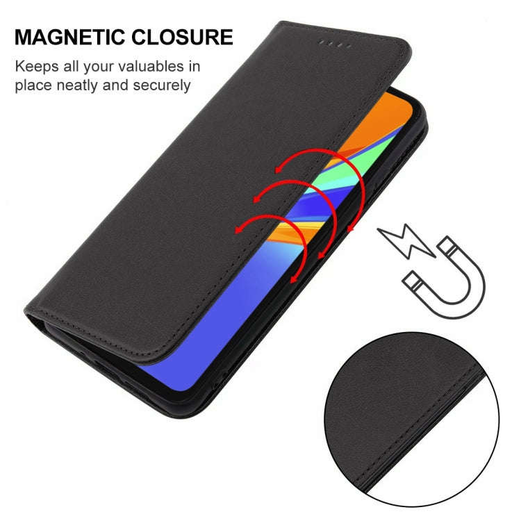 For Xiaomi Redmi 9C Magnetic Closure Leather Phone Case(Black)
