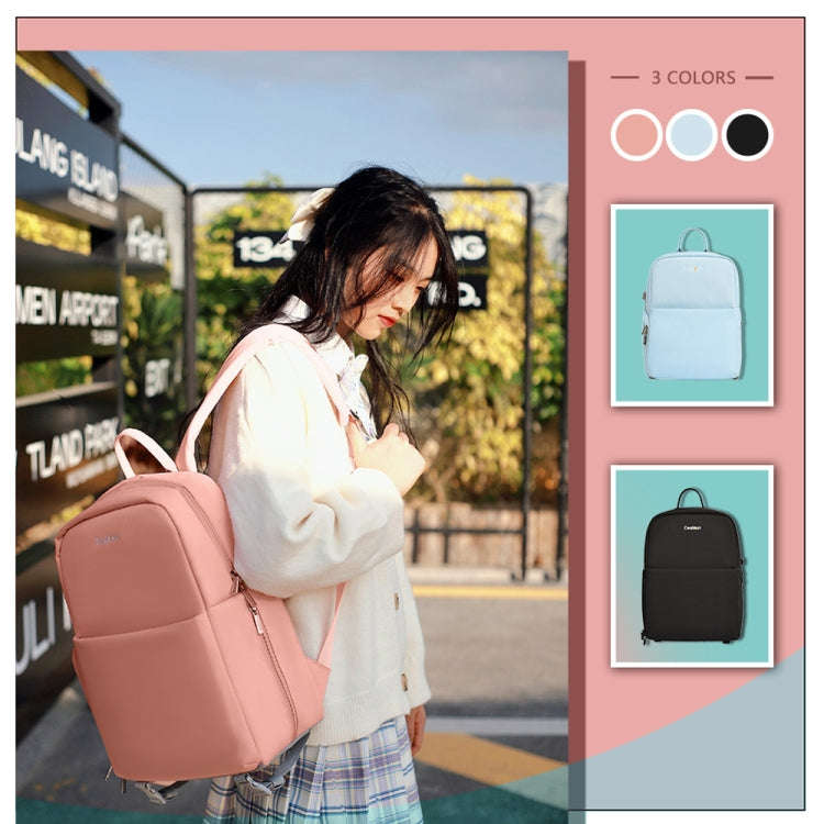 Cwatcun D75 Camera Backpacks Large Shockproof Cameras Lens Bags, Size:37 x 30 x 17cm(Pink)