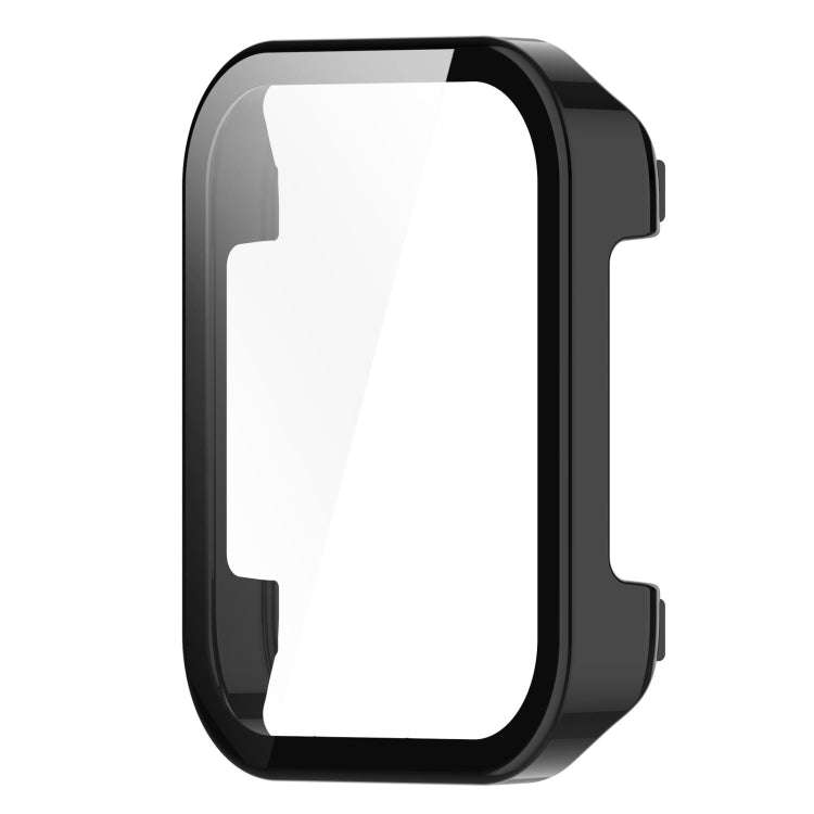 For Realme Watch 3 Tempered Glass Film PC Watch Case(Black)