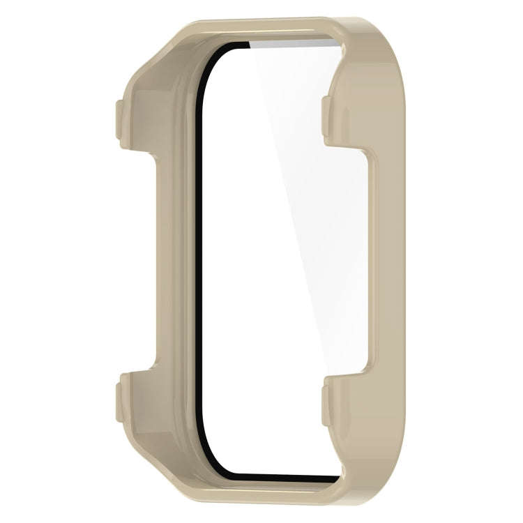 For Realme Watch 3 Tempered Glass Film PC Watch Case(Ivory White)