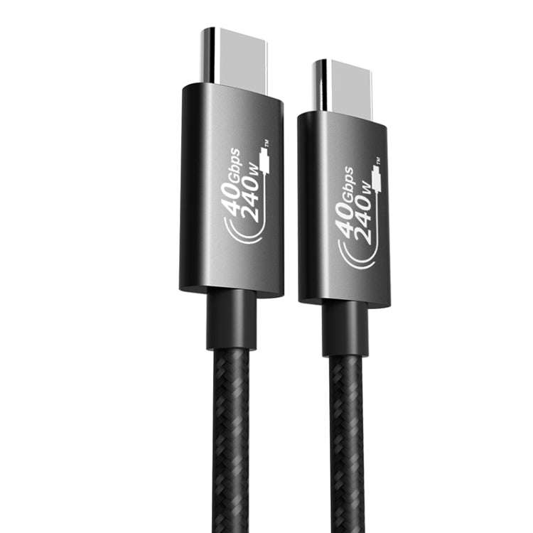 PD240W 40Gbps Dual Type-C USB4 Compatible Fast Charging Data Cable, Length:1.5m(Black)