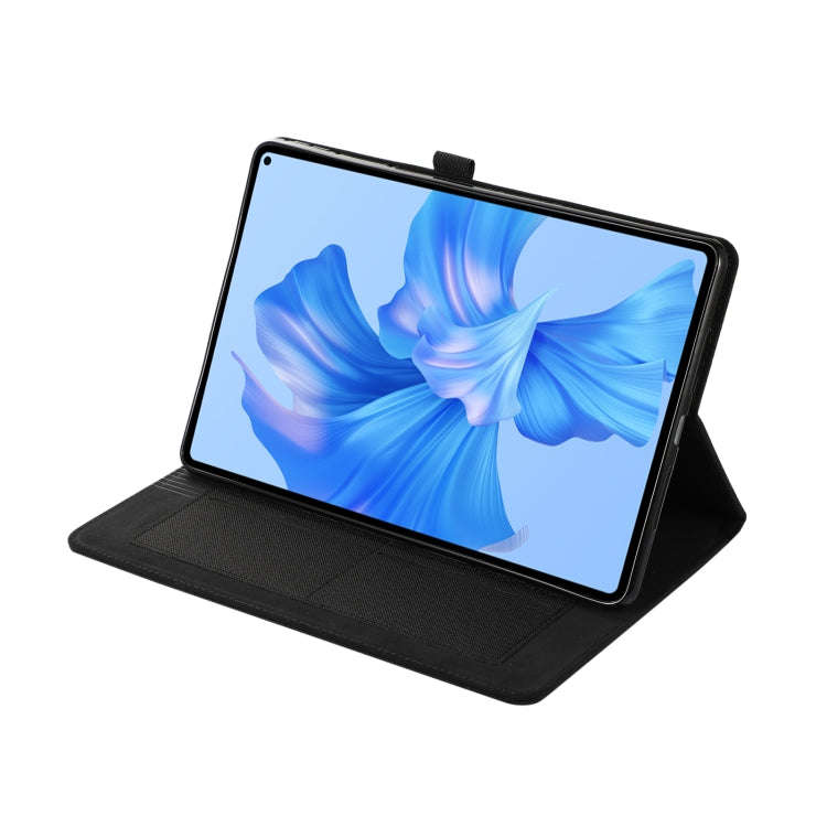 For Huawei MatePad Pro 11 2022 Fabric Texture Horizontal Flip Leather Tablet Case(Black)