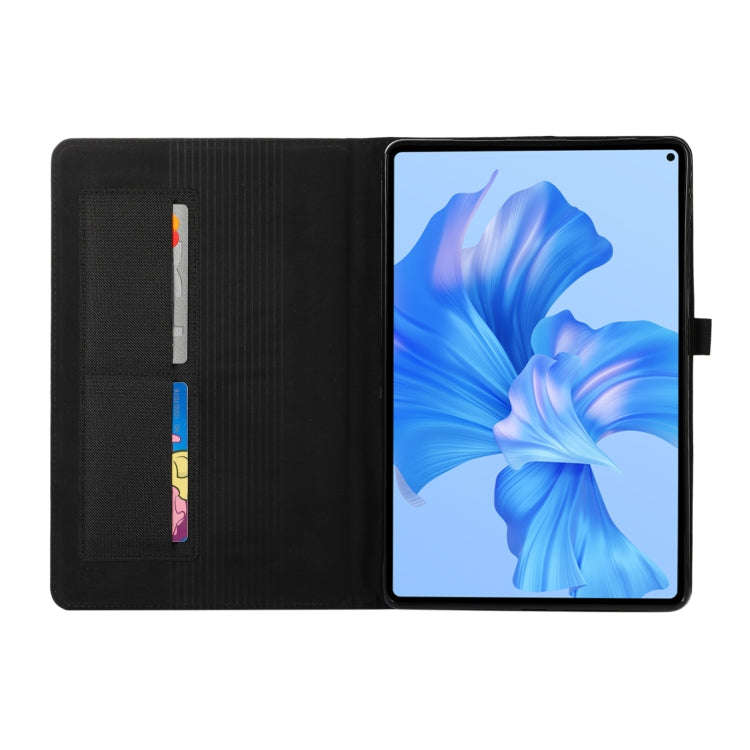 For Huawei MatePad Pro 11 2022 Fabric Texture Horizontal Flip Leather Tablet Case(Black)