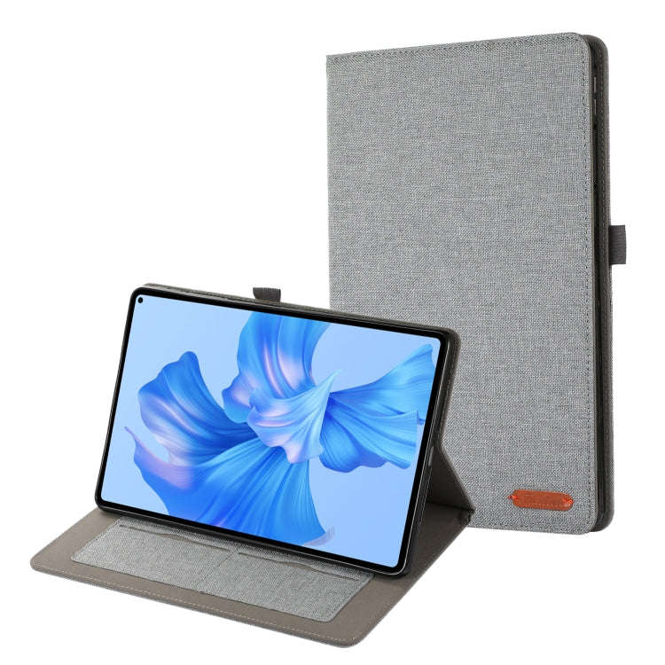 For Huawei MatePad Pro 11 2022 Fabric Texture Horizontal Flip Leather Tablet Case(Gray)