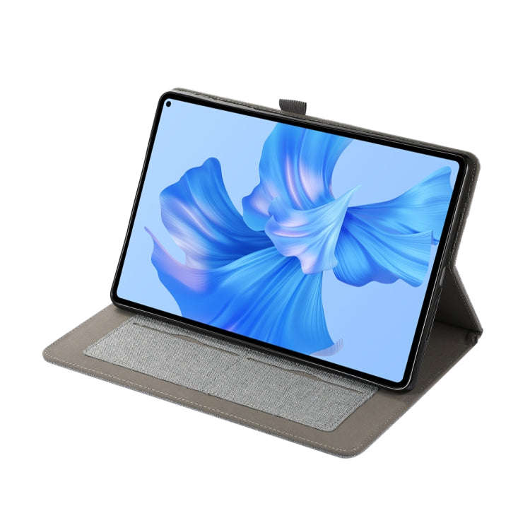 For Huawei MatePad Pro 11 2022 Fabric Texture Horizontal Flip Leather Tablet Case(Gray)