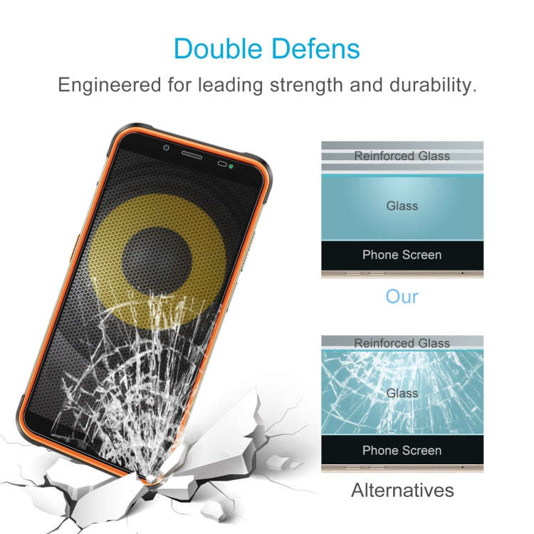 For Ulefone Power Armor 16 Pro 50 PCS 0.26mm 9H 2.5D Tempered Glass Film