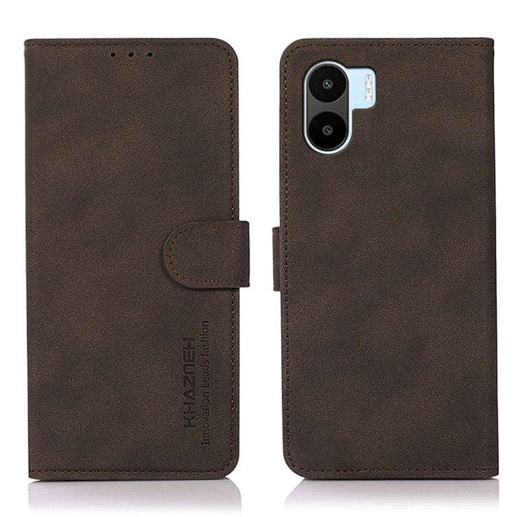 For Xiaomi Redmi A1 KHAZNEH Matte Texture Leather Phone Case(Brown)