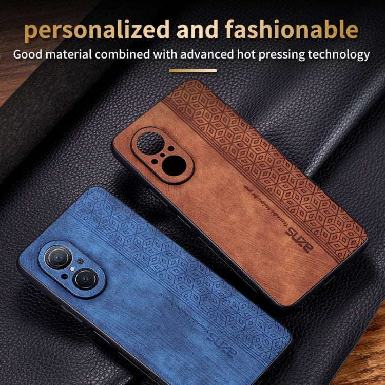 For Huawei nova 9 SE / Honor 50 SE AZNS 3D Embossed Skin Feel Phone Case(Brown)