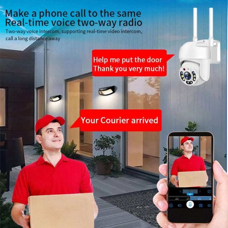 QX65 2MP HD IP66 Waterproof 5G Dual Band Wireless WiFi Camera, Specification:UK Plug
