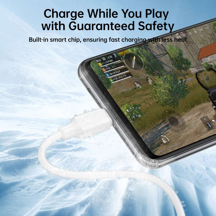 JOYROOM S-UM018A9 2.4A USB to Micro USB Fast Charging Data Cable, Length:1m(White)