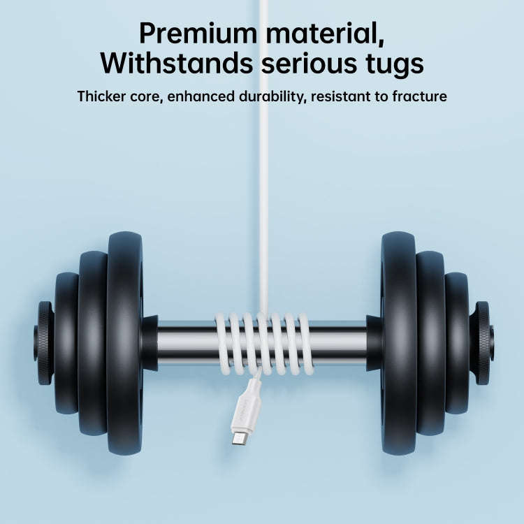 JOYROOM S-UM018A9 2.4A USB to Micro USB Fast Charging Data Cable, Length:1m(White)