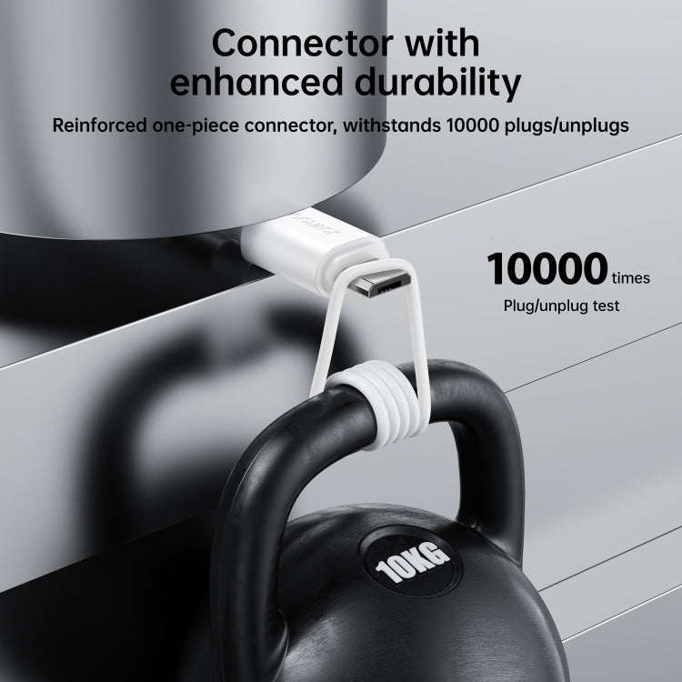 JOYROOM S-UM018A9 2.4A USB to Micro USB Fast Charging Data Cable, Length:1m(White)