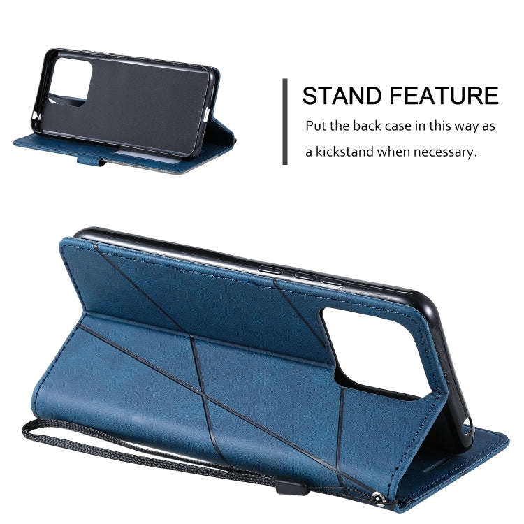 For Xiaomi Redmi 10A Skin Feel Splicing Leather Phone Case(Blue)