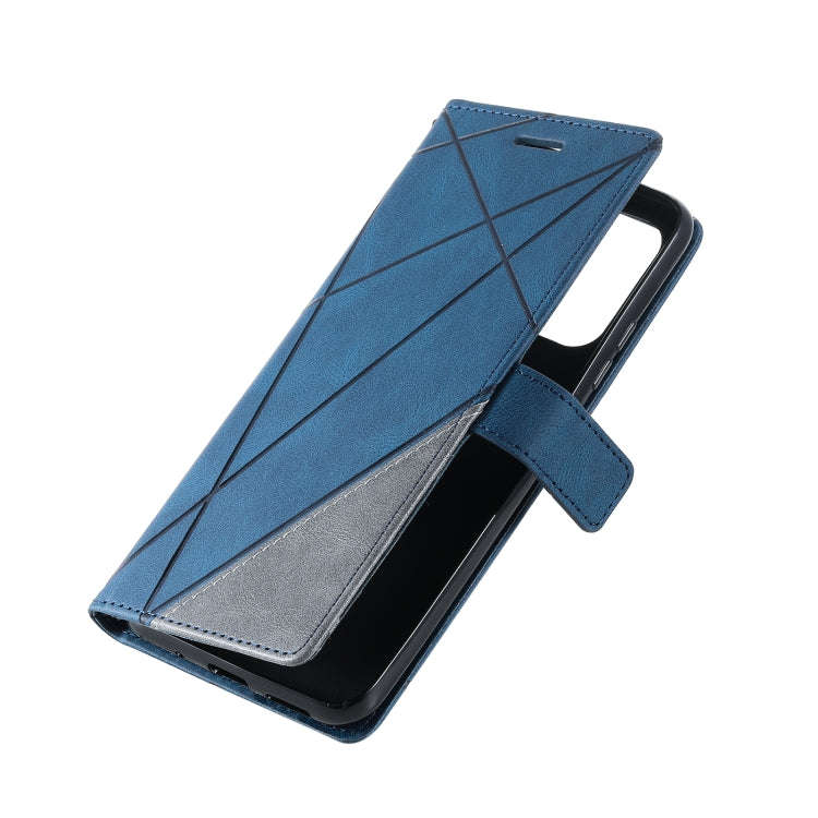 For Xiaomi Redmi 10A Skin Feel Splicing Leather Phone Case(Blue)