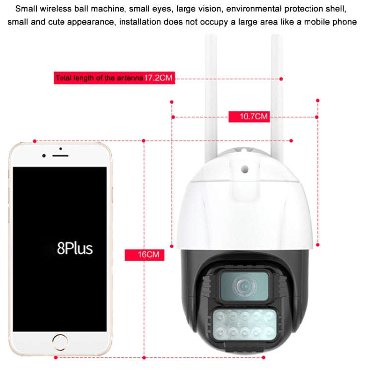 QX67 3MP Humanoid Recognition AI Alarm WiFi Dome IP Camera, EU Plug
