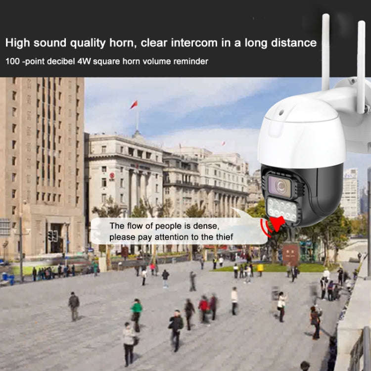 QX67 3MP Humanoid Recognition AI Alarm WiFi Dome IP Camera, EU Plug