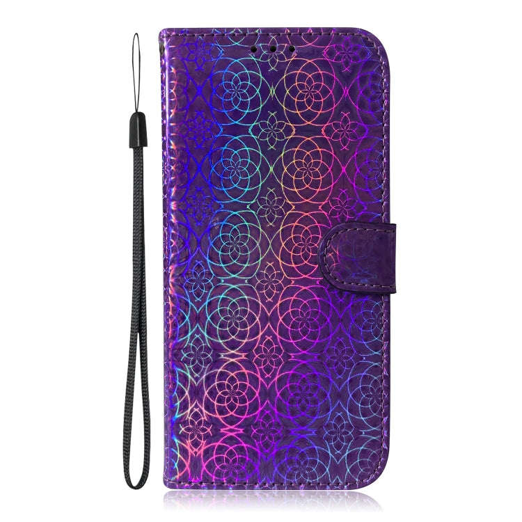 For Infinix Smart 6 Plus Colorful Magnetic Buckle Leather Phone Case(Purple)