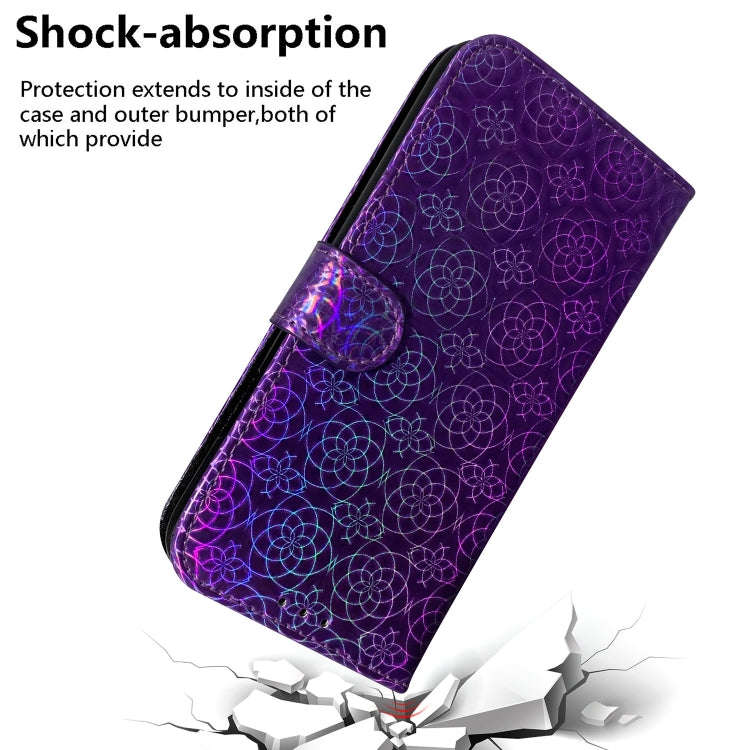 For Infinix Smart 6 Plus Colorful Magnetic Buckle Leather Phone Case(Purple)