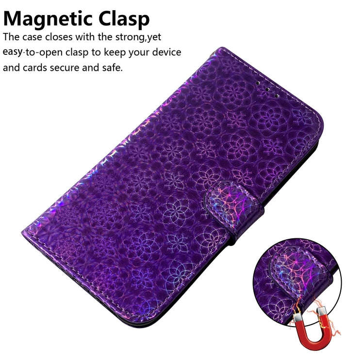 For Infinix Smart 6 Plus Colorful Magnetic Buckle Leather Phone Case(Purple)