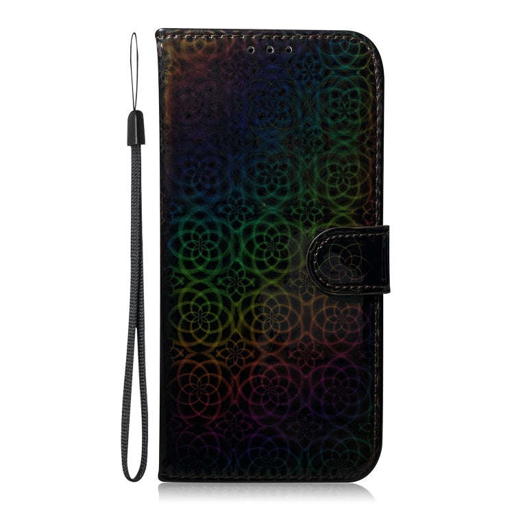 For Infinix Smart 6 Plus Colorful Magnetic Buckle Leather Phone Case(Black)